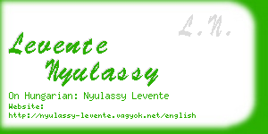 levente nyulassy business card
